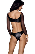 Yesx Mesh Vinyl Teddy Black