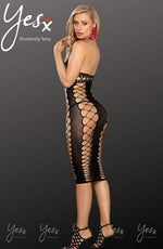 YesX Halterneck Bodystocking Erotic Dress Black One Size