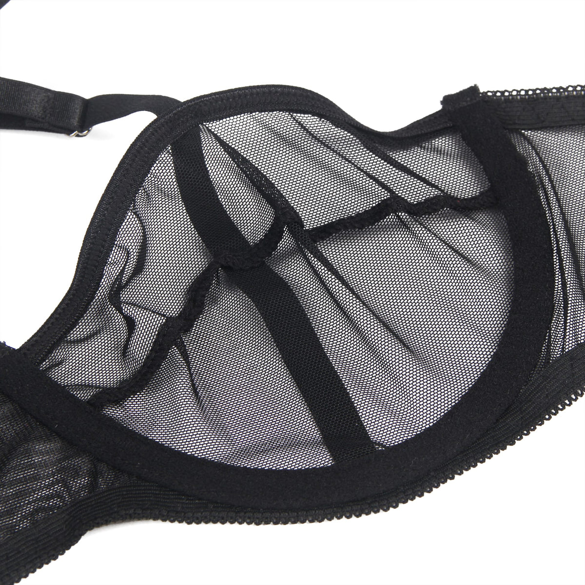 YesX Plus Size Three Piece Bra Lingerie Set Black