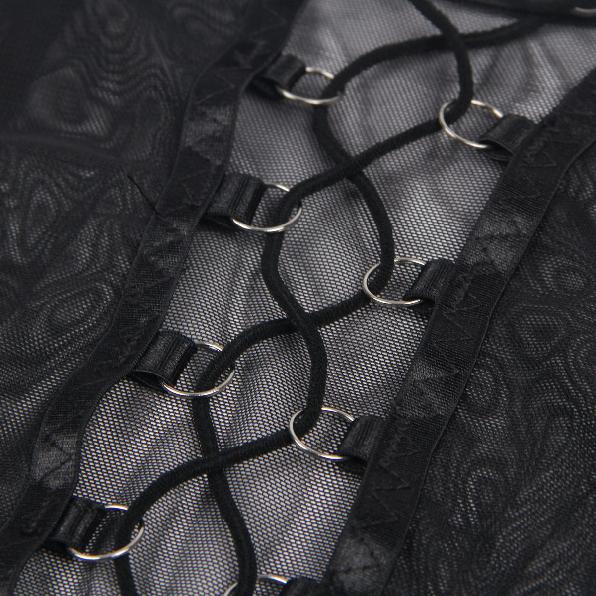 YesX Plus Size Three Piece Bra Lingerie Set Black