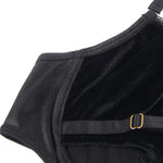 YesX Plus Size Hollow Cut Halter Bra Lingerie Set Black